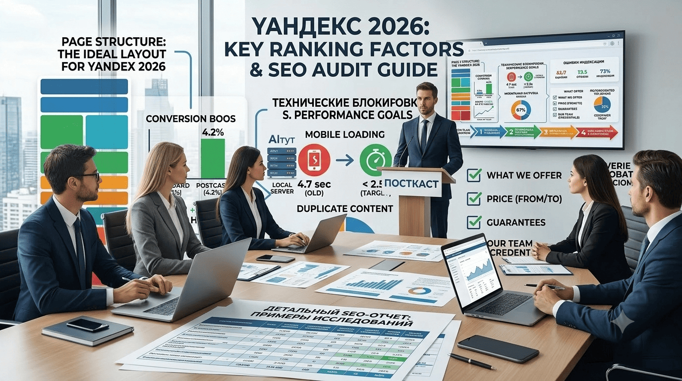 SEO-аудит сайта для бизнеса: какая структура страниц нравится Яндексу 2026 года